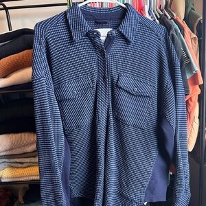 Aerie Navy Textured Knit Sweater